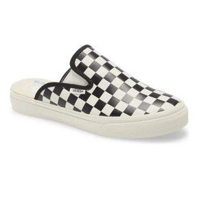 Vans Old Skool Leather Mule Checkerboard Size 10